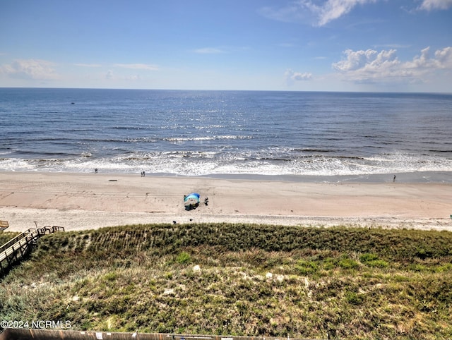 water view featuring a beach view