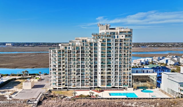 view of property featuring a water view