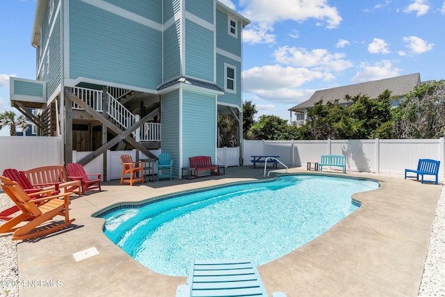 view of pool with a patio area