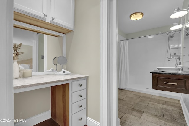 204 Van Riggs Rd, Hubert, NC 28539 - full bathroom with vanity and curtained shower