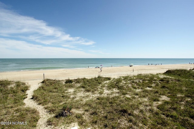 water view featuring a beach view