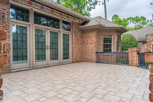 view of patio with french doors