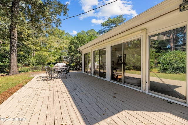 view of wooden deck