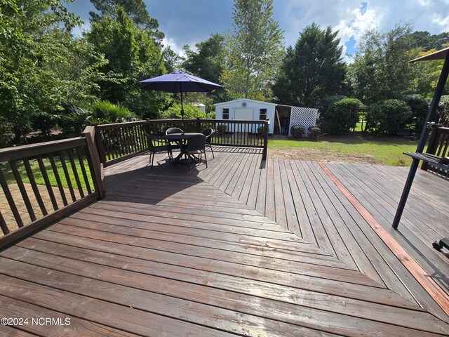 view of wooden terrace