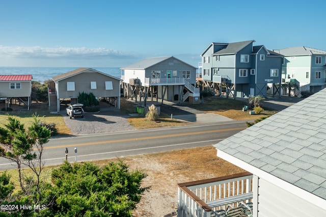 view of road featuring a water view