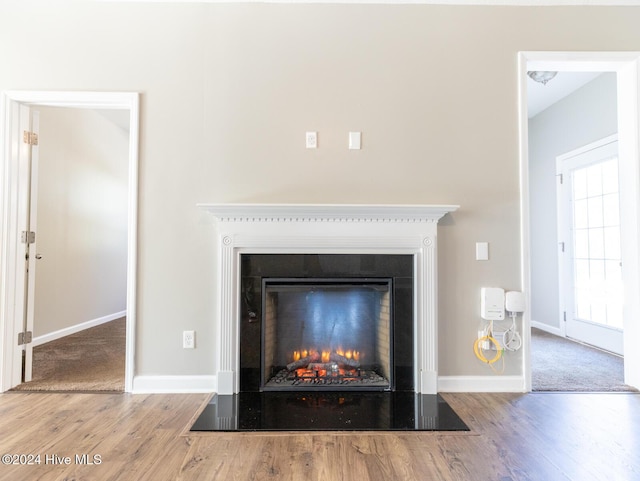 interior details with hardwood / wood-style flooring