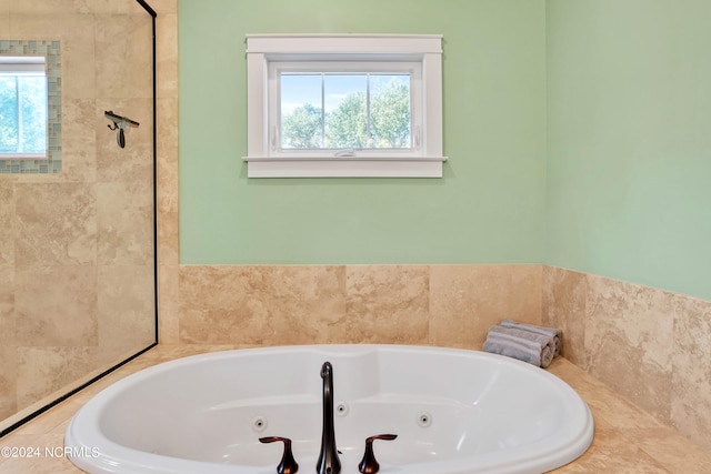 bathroom with a washtub