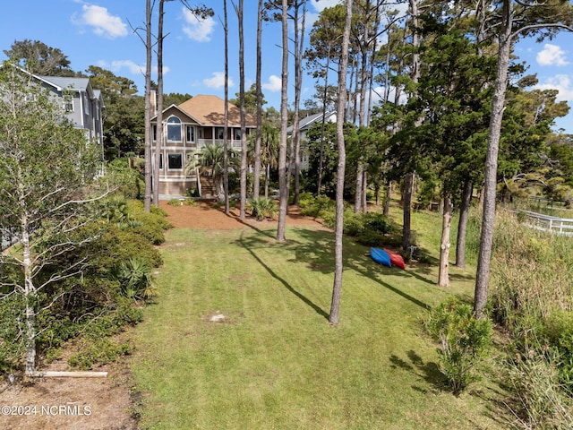 114 SW 21st St, Oak Island, NC 28465 - view of yard with stairway