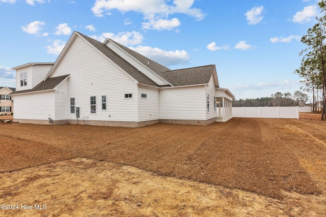 view of rear view of property