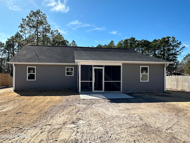 view of front of home with a patio