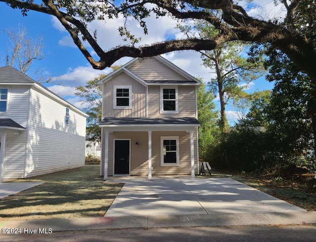 view of front of home with a porch