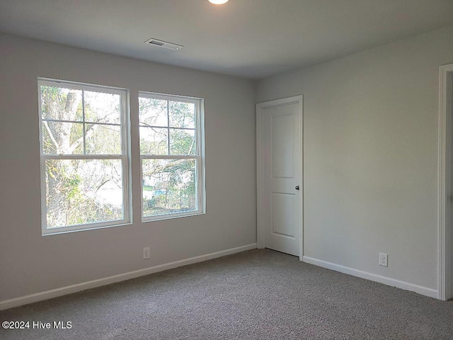 view of carpeted empty room