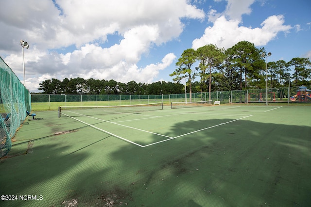 view of tennis court