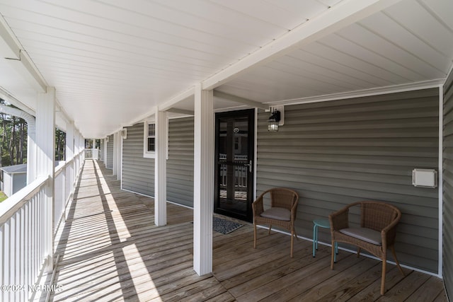 deck featuring french doors