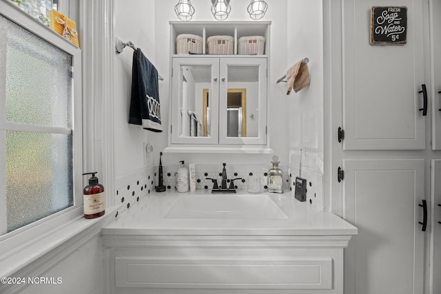 bathroom with vanity