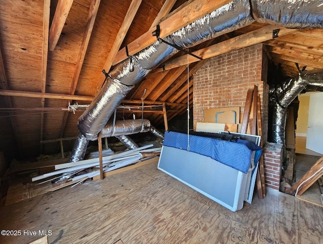 view of attic