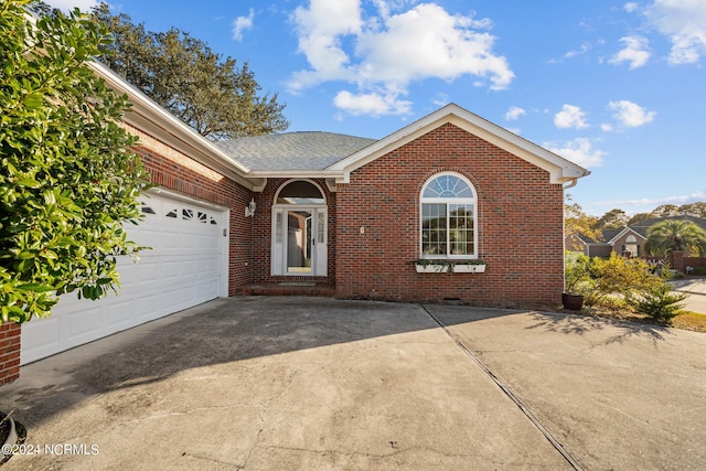 view of front of home featuring a garage