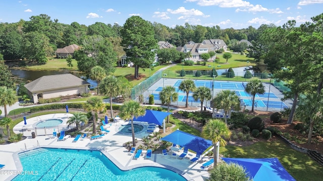 birds eye view of property