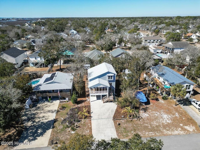 drone / aerial view with a residential view