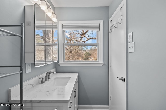 217 Randomwood Ln, River Bend, NC 28562 - bathroom featuring baseboards and vanity
