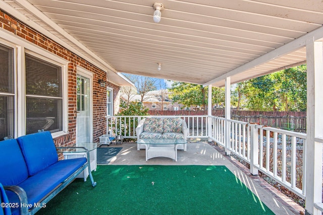 view of patio / terrace with an outdoor hangout area