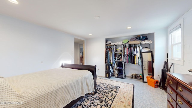 bedroom featuring a closet