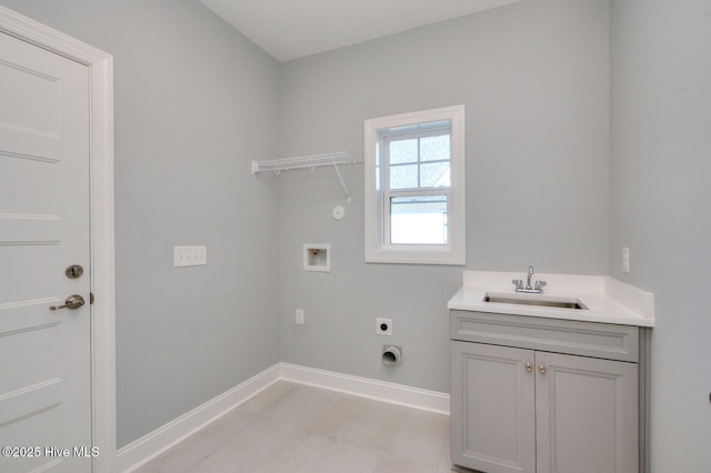 572 Hearthside Dr SE, Bolivia, NC 28422 - washroom with hookup for an electric dryer, washer hookup, baseboards, and cabinet space