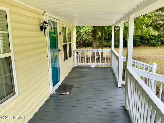 view of wooden deck