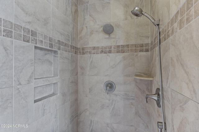 interior details with tiled shower