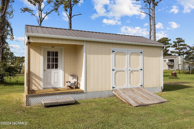 view of shed