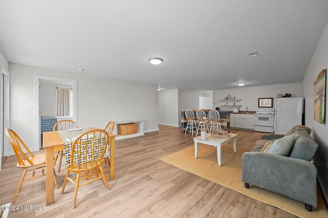 interior space with light wood-type flooring