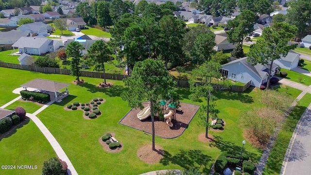 aerial view featuring a residential view