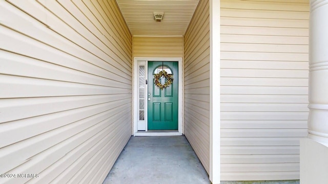 view of doorway to property