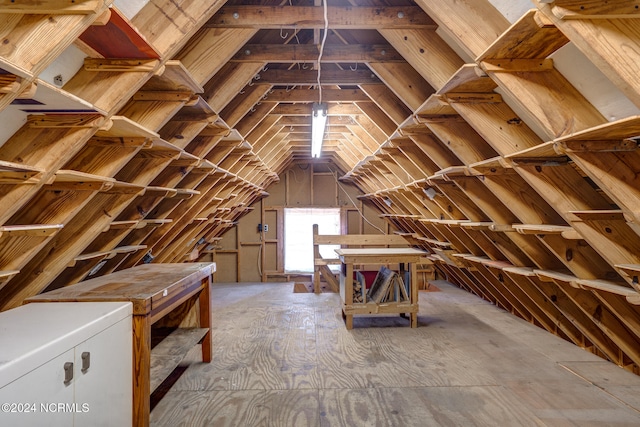 view of attic