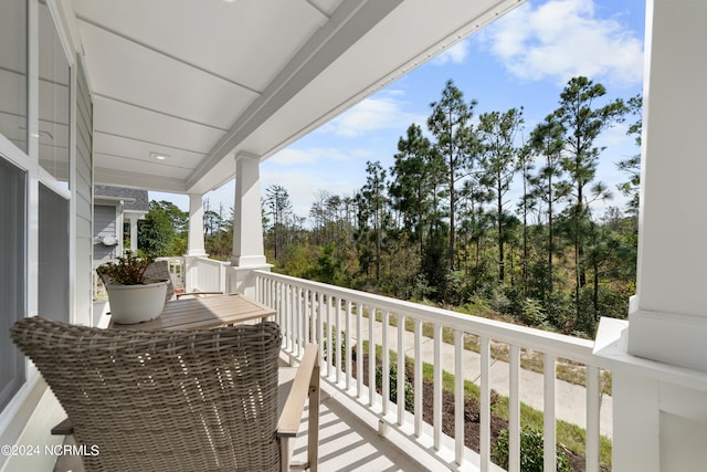 balcony with covered porch