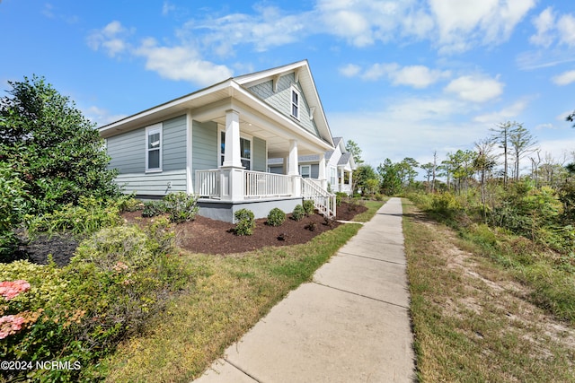 exterior space featuring covered porch