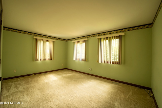 view of carpeted empty room