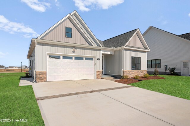 craftsman-style home with a garage