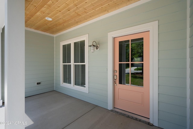 view of doorway to property