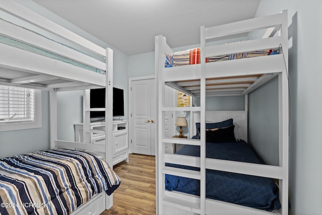 bedroom with wood-type flooring