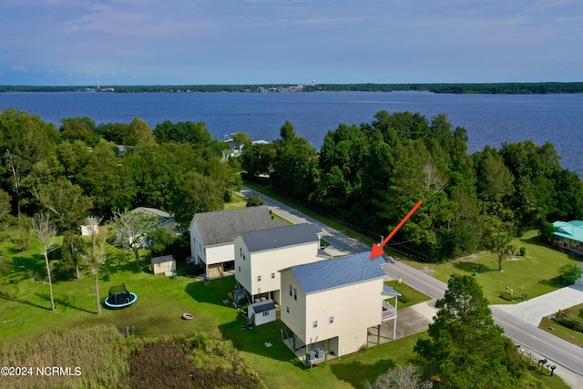 250 Riverside Dr, Sneads Ferry, NC 28460 - view from above of property with a large body of water