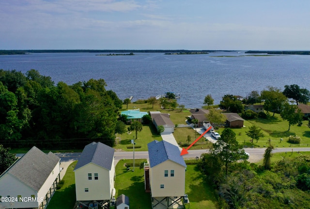 250 Riverside Dr, Sneads Ferry, NC 28460 - aerial view of residential area with a nearby body of water
