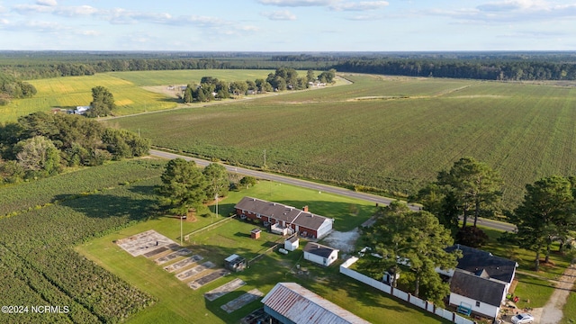 aerial view with a rural view