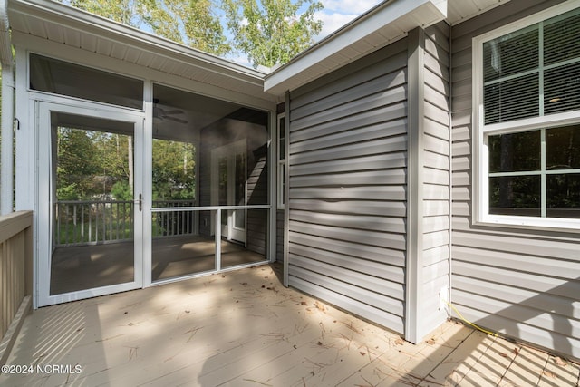 exterior space with a deck