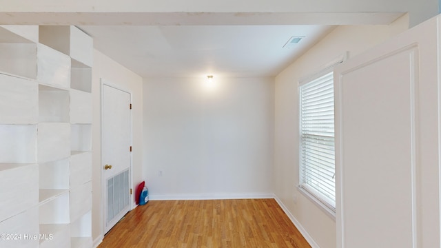 empty room featuring light hardwood / wood-style floors