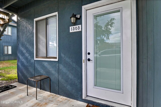 view of doorway to property