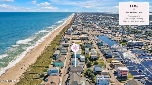 113 Scallop Ln, Carolina Beach, NC 28428 - drone / aerial view of expansive beach