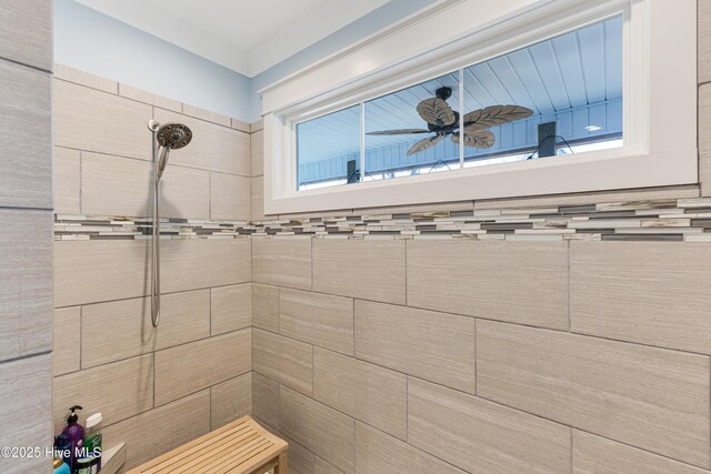 full bathroom with tiled shower