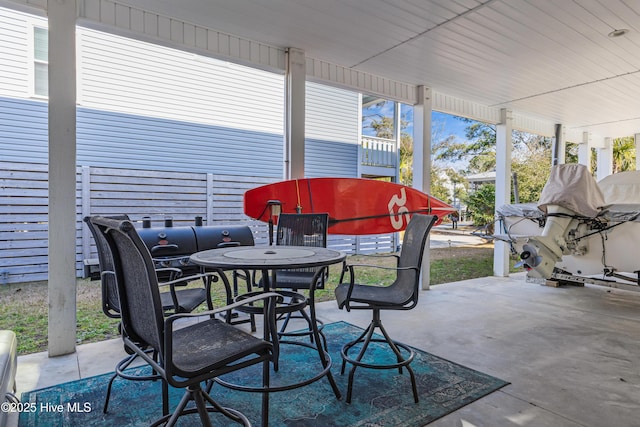 view of patio / terrace featuring outdoor dining space