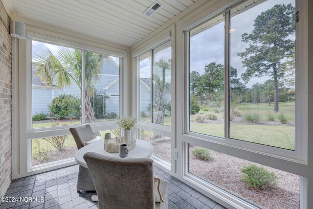 8711 Compass Pointe W Wynd Wynd NE, Leland, NC 28451 - sunroom / solarium featuring brick wall and visible vents